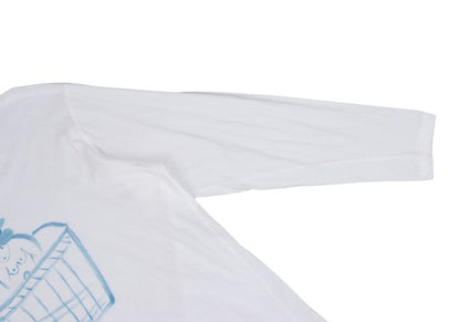Yohji Yamamoto PH Japanese Drawing Print White Blue Size M