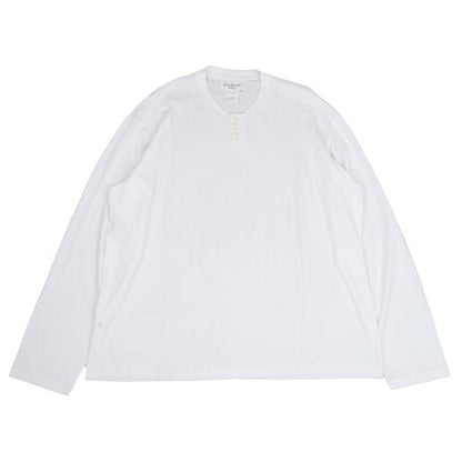Yohji Yamamoto POUR HOMME Cotton Henley Cut Sew White Size M