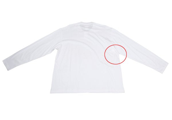 Yohji Yamamoto POUR HOMME Cotton Henley Cut Sew White Size M