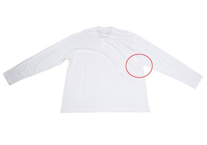 Yohji Yamamoto POUR HOMME Cotton Henley Cut Sew White Size M