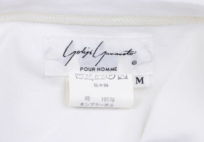 Yohji Yamamoto POUR HOMME Cotton Basic Long Sleeve Top White Size M