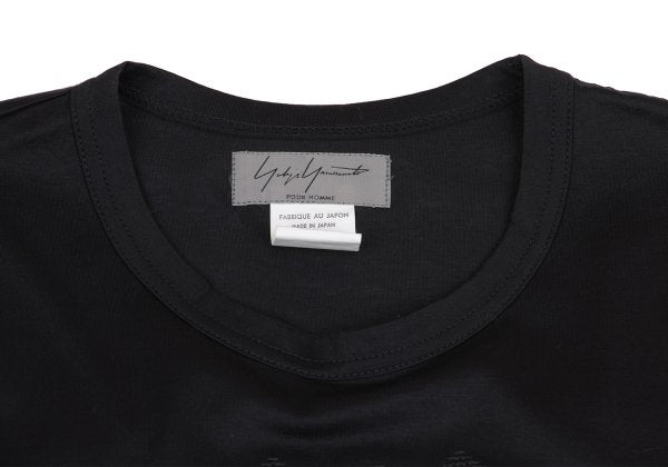 Yohji Yamamoto POUR HOMME Geometric T-Shirt Black Size M