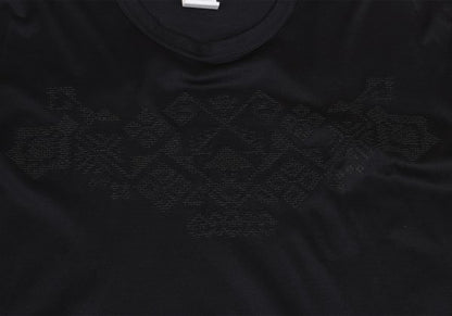 Yohji Yamamoto POUR HOMME Geometric T-Shirt Black Size M