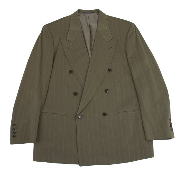VALENTINO GARAVANI Wool Blend Striped Jacket Green Size 52