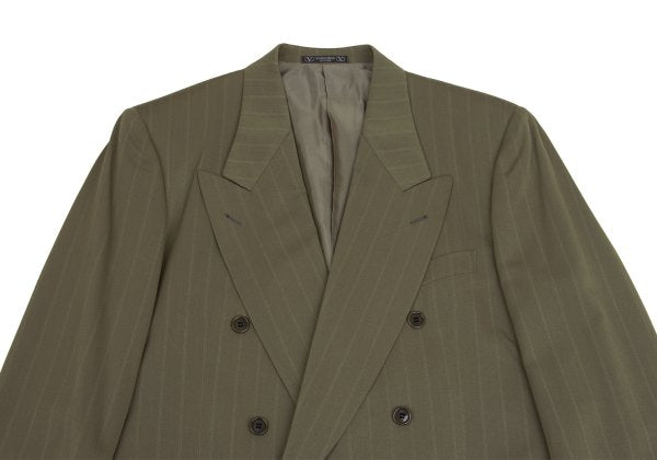 VALENTINO GARAVANI Wool Blend Striped Jacket Green Size 52