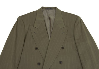 VALENTINO GARAVANI Wool Blend Striped Jacket Green Size 52