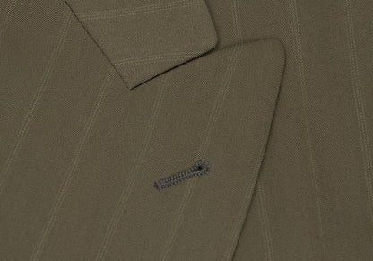 VALENTINO GARAVANI Wool Blend Striped Jacket Green Size 52