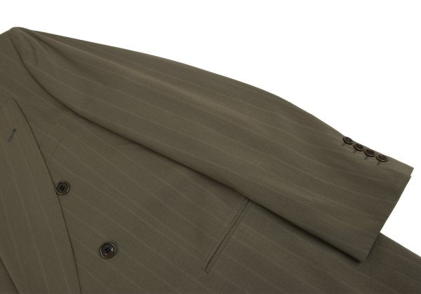 VALENTINO GARAVANI Wool Blend Striped Jacket Green Size 52