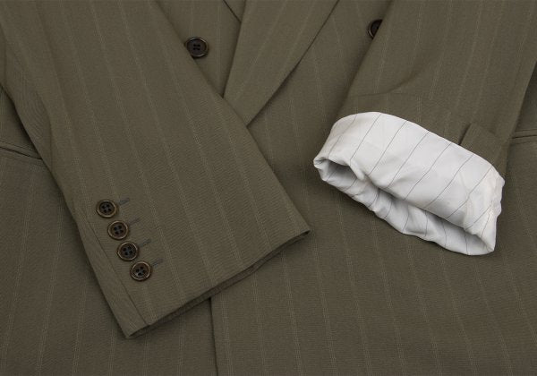 VALENTINO GARAVANI Wool Blend Striped Jacket Green Size 52