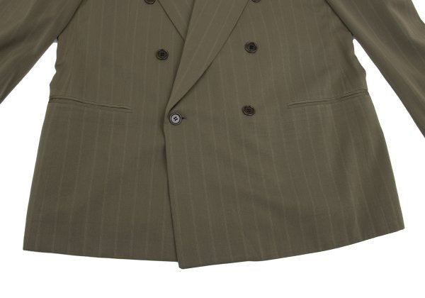VALENTINO GARAVANI Wool Blend Striped Jacket Green Size 52