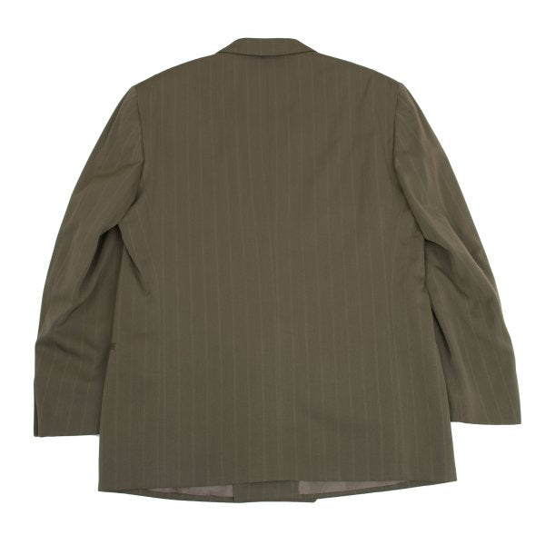 VALENTINO GARAVANI Wool Blend Striped Jacket Green Size 52