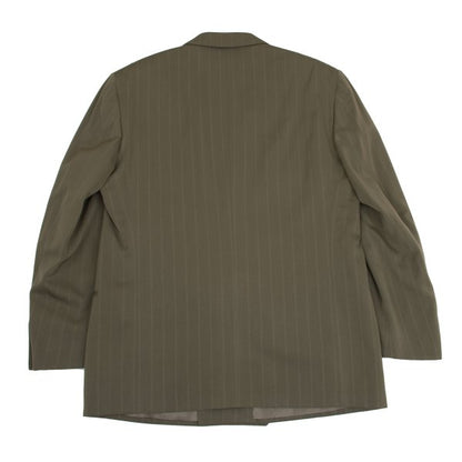 VALENTINO GARAVANI Wool Blend Striped Jacket Green Size 52