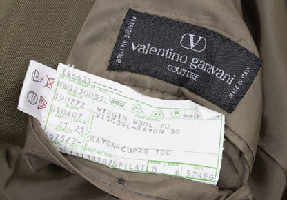 VALENTINO GARAVANI Wool Blend Striped Jacket Green Size 52