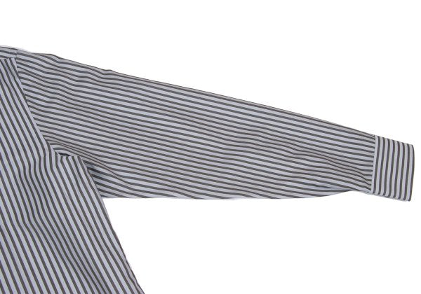 ARMANI COLLEZIONI Cotton Stripe Shirt Gray/Blue Size 41