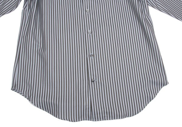 ARMANI COLLEZIONI Cotton Stripe Shirt Gray/Blue Size 41