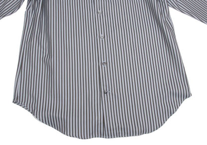ARMANI COLLEZIONI Cotton Stripe Shirt Gray/Blue Size 41