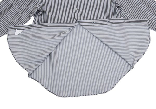 ARMANI COLLEZIONI Cotton Stripe Shirt Gray/Blue Size 41