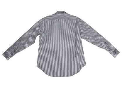 ARMANI COLLEZIONI Cotton Stripe Shirt Gray/Blue Size 41