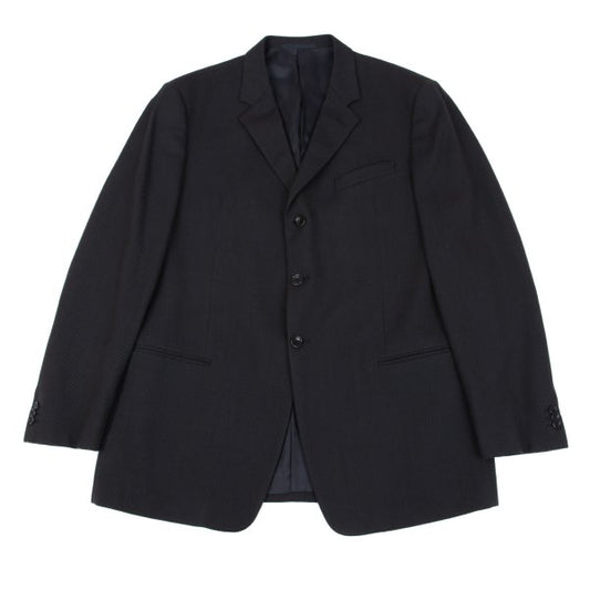 ARMANI COLLEZIONI Bias Stripe Wool Jacket Gray Size 54