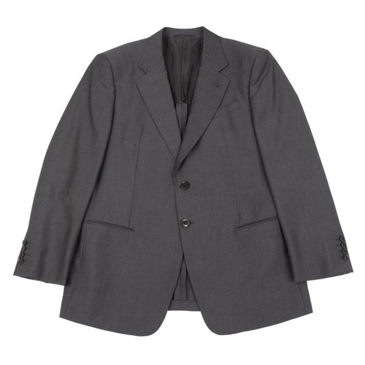 ARMANI COLLEZIONI Wool Shadow Stripe 3B Jacket Gray Size 54