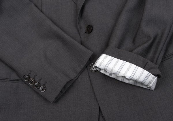 ARMANI COLLEZIONI Wool Shadow Stripe 3B Jacket Gray Size 54