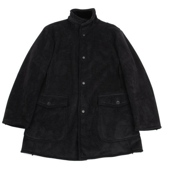 EMPORIO ARMANI Fake Mouton Half Coat Black Size 50