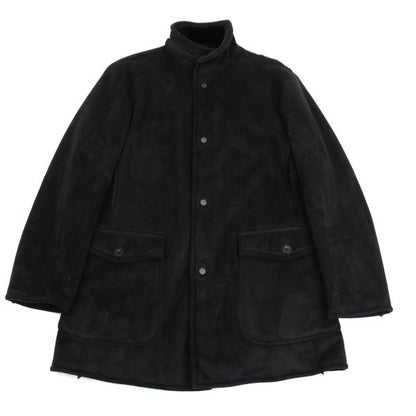 EMPORIO ARMANI Fake Mouton Half Coat Black Size 50
