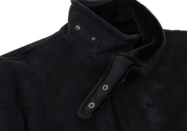 EMPORIO ARMANI Fake Mouton Half Coat Black Size 50