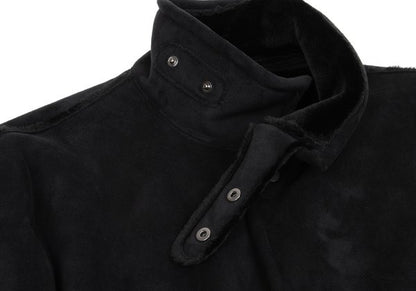 EMPORIO ARMANI Fake Mouton Half Coat Black Size 50