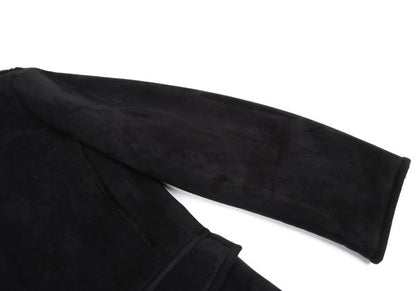EMPORIO ARMANI Fake Mouton Half Coat Black Size 50