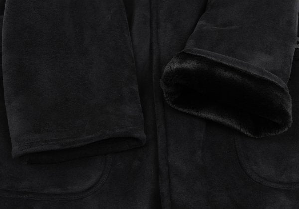 EMPORIO ARMANI Fake Mouton Half Coat Black Size 50