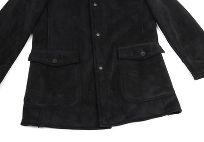 EMPORIO ARMANI Fake Mouton Half Coat Black Size 50
