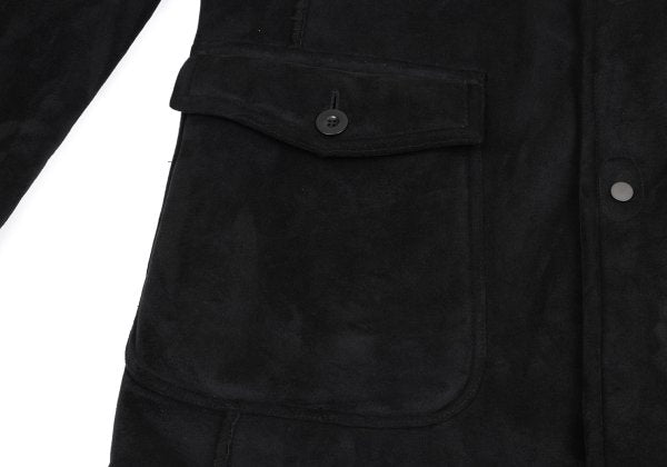 EMPORIO ARMANI Fake Mouton Half Coat Black Size 50