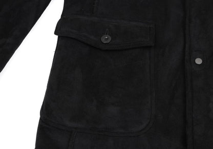 EMPORIO ARMANI Fake Mouton Half Coat Black Size 50