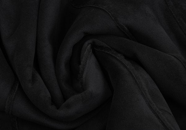 EMPORIO ARMANI Fake Mouton Half Coat Black Size 50