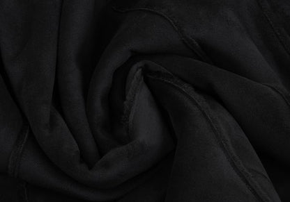 EMPORIO ARMANI Fake Mouton Half Coat Black Size 50
