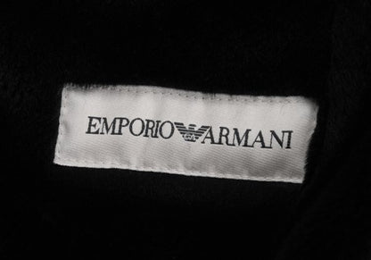 EMPORIO ARMANI Fake Mouton Half Coat Black Size 50