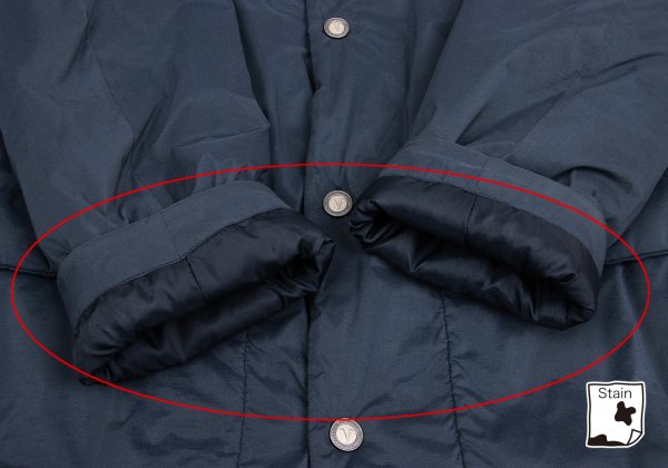 VERSACE SPORT Nylon Blend Metal Button Coat Navy Size 54