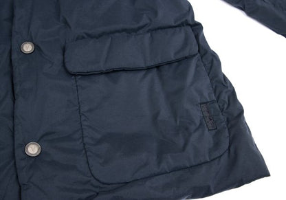 VERSACE SPORT Nylon Blend Metal Button Coat Navy Size 54