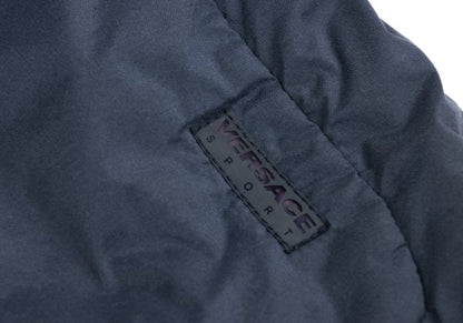 VERSACE SPORT Nylon Blend Metal Button Coat Navy Size 54