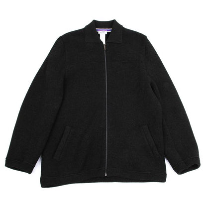 GIANNI VERSACE Angora Blend Zip Knit Jacket Charcoal Size 52