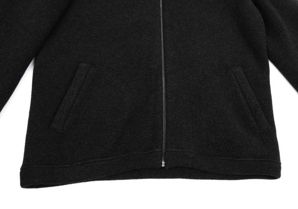 GIANNI VERSACE Angora Blend Zip Knit Jacket Charcoal Size 52
