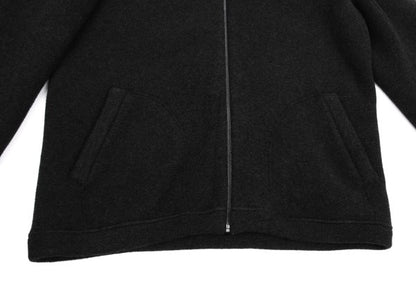 GIANNI VERSACE Angora Blend Zip Knit Jacket Charcoal Size 52