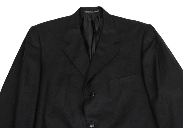 GIANNI VERSACE Medusa Lining Linen Jacket Charcoal Size 56