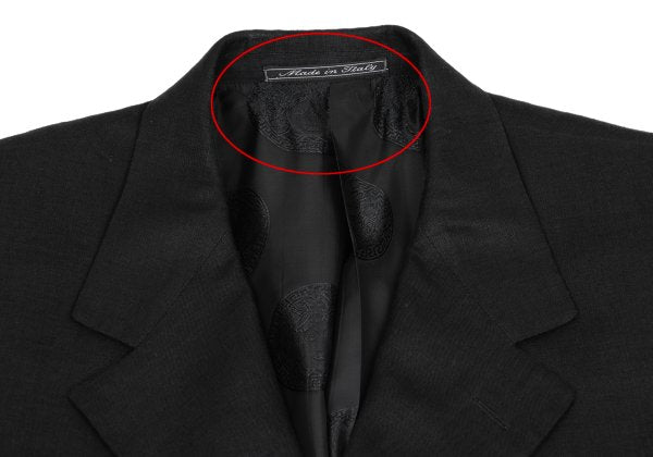 GIANNI VERSACE Medusa Lining Linen Jacket Charcoal Size 56