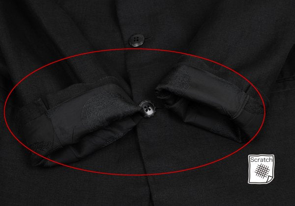 GIANNI VERSACE Medusa Lining Linen Jacket Charcoal Size 56