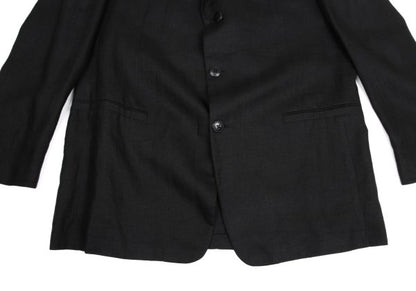 GIANNI VERSACE Medusa Lining Linen Jacket Charcoal Size 56