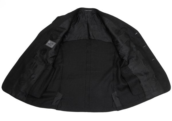 GIANNI VERSACE Medusa Lining Linen Jacket Charcoal Size 56