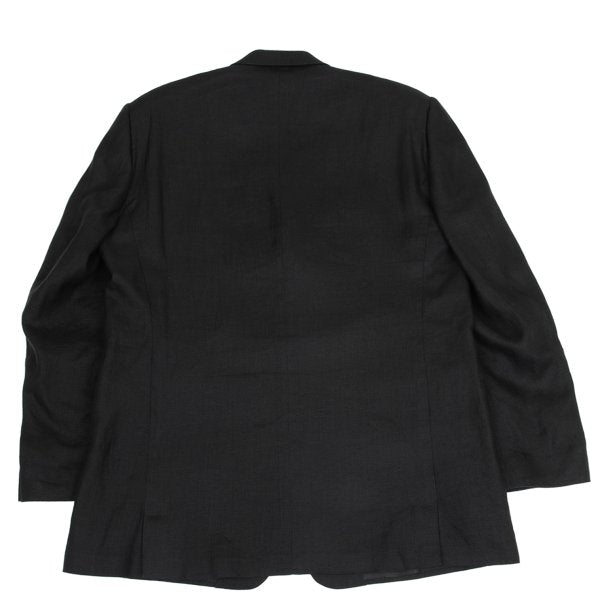 GIANNI VERSACE Medusa Lining Linen Jacket Charcoal Size 56