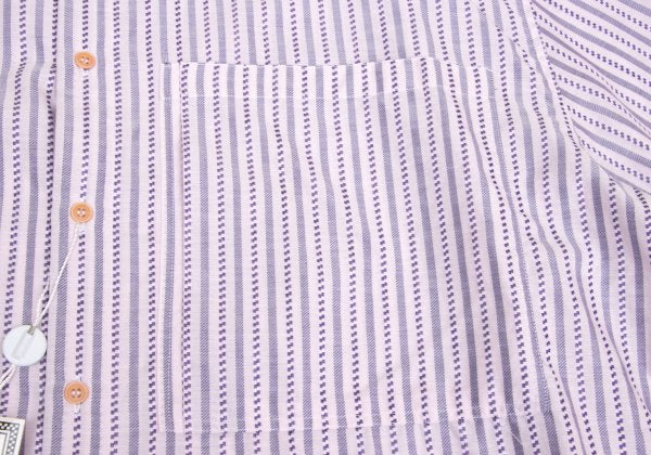 GIANNI VERSACE Check Stripe Woven Long Shirt Pink Size 52